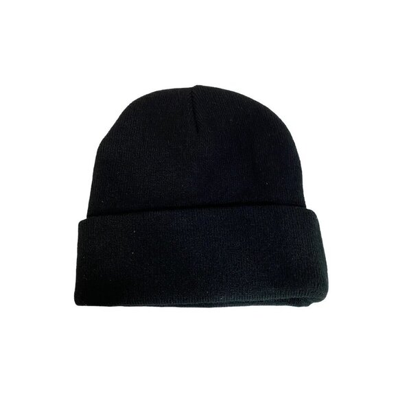 New Black Knit Beanie Unisex Cancer Horoscope One Size NWOT - Picture 2 of 6